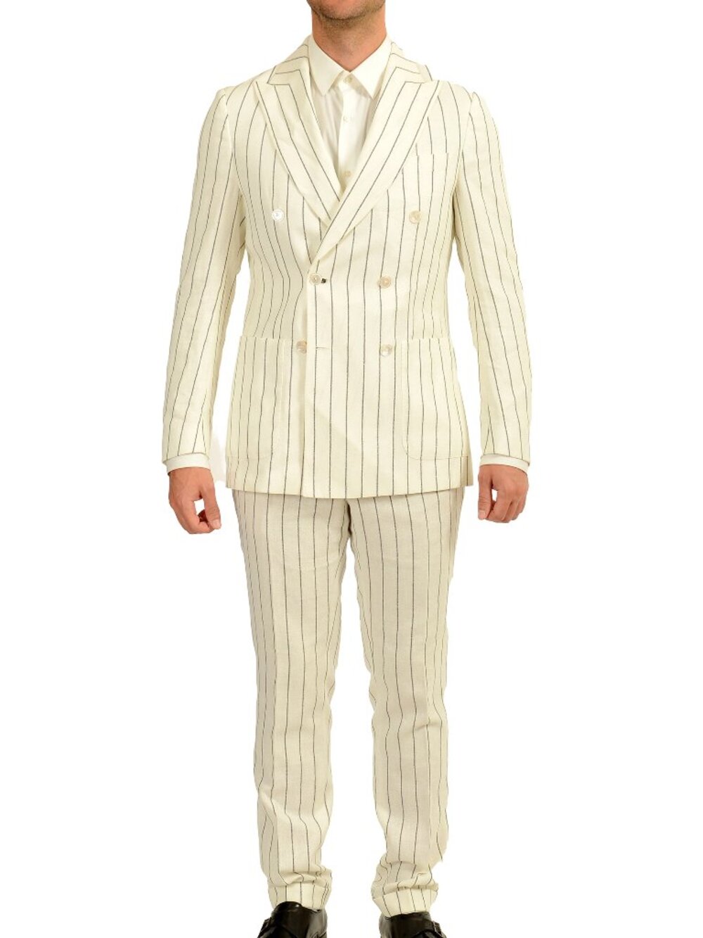 Hugo Boss Men's "C-Huge-2pcs-DB-261" Linen Double Breasted Suit US 38R IT 48R